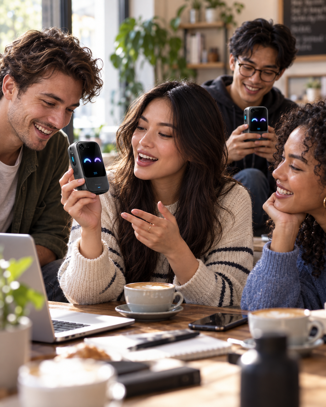 Friends using POCKET